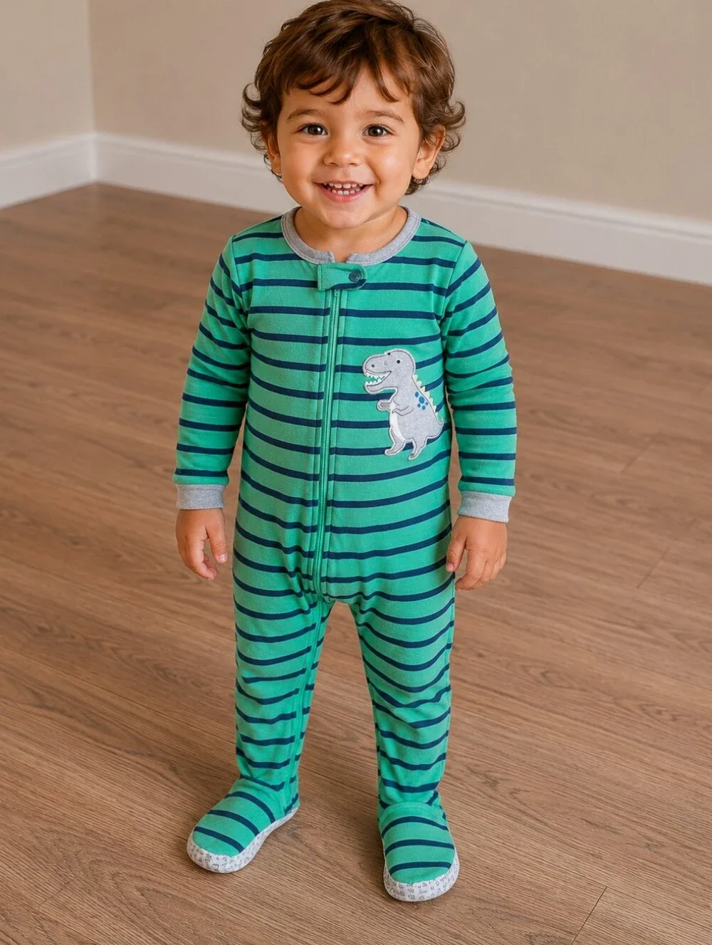 2t Carter's Boys dinosaur Footies